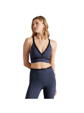 Rhone Navy Blue Banded Hi-Form Sports Bra Size XS NWT